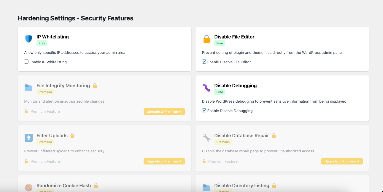 GuardianGaze plugin inside the WordPress admin